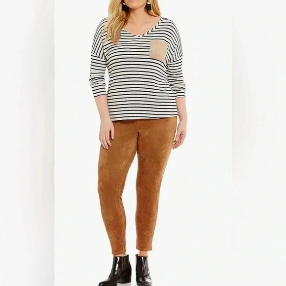 🆕NOHO Plus-Size Corduroy Corset Skinny Jeans 21🆕 - Picture 1 of 15